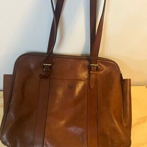 Italian Brown Leather Tote Bag